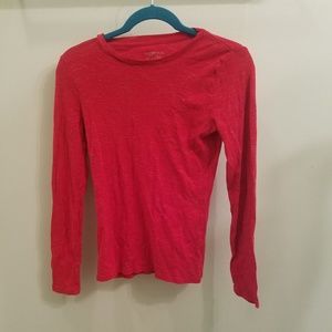 Plain red long sleeve tshirt